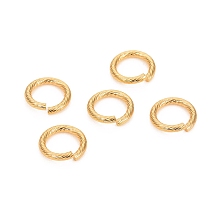 Honeyhandy 304 Stainless Steel Jump Ring, Open Jump Rings, Golden, 13.3x2mm, 12 Gauge, Inner Diameter: 9.2mm