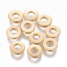 Honeyhandy 201 Stainless Steel Spacer Beads, Donut, Golden, 6.5x1mm, Hole: 2.5mm