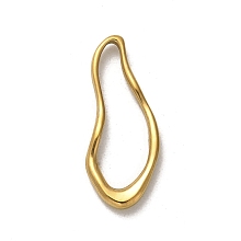 Honeyhandy 304 Stainless Steel Linking Rings, Twisted Teardrop, Golden, 31x12.5x2.8mm, Inner Diameter: 25x8.5mm