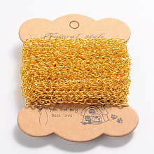 ARRICRAFT 10m(32.80 feet) Golden Color Iron Twist Chains for Necklace Jewelry Accessories DIY Making-3.5x5.5x0.5mm