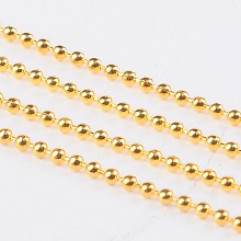 Honeyhandy Iron Ball Bead Chains, Soldered, with Spool, Golden, Bead: about 1.5mm in diameter, about 32.8 Feet(10m)/roll