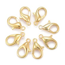 ARRICRAFT Zinc Alloy Lobster Claw Clasps, Parrot Trigger Clasps, Golden, 16x8mm, Hole: 2mm