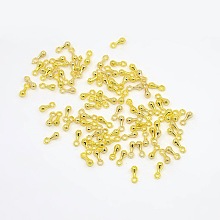 Honeyhandy Alloy Charms, Chain Extender Drop, Teardrop, Golden, Size: about 7mm long, 2.5mm wide , hole: 1.2mm