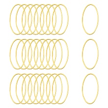 Honeyhandy Brass Linking Rings, Oval, Golden, about 16mm wide, 30mm long, 1mm thick