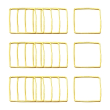 Honeyhandy Square Brass Linking Rings, Golden, 12x12x0.8mm