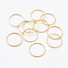 Honeyhandy Brass Linking Rings, Golden, 18x1mm