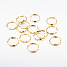 Honeyhandy Iron Jump Rings, Open Jump Rings, Cadmium Free & Lead Free, Jewelry Jump Rings For DIY Jewelry Making, Golden, 18 Gauge, 12x1mm, Inner Diameter: 10mm, about 352pcs/100g