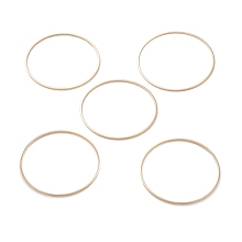 Honeyhandy Brass Linking Rings, Long-Lasting Plated, Round Ring, Real 24K Gold Plated, 45x1mm, Inner Diameter: 43mm