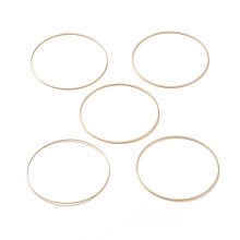 Honeyhandy Brass Linking Rings, Long-Lasting Plated, Round Ring, Real 24K Gold Plated, 50x1mm, Inner Diameter: 48mm