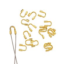 ARRICRAFT 100pcs Golden Brass Wire Guardian Jewelry Findings Size 4x5x1mm