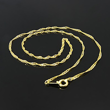 Honeyhandy Brass Chain Necklaces, Golden, 16.1 inch(41cm), 1.6x0.7mm