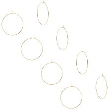 UNICRAFTALE 10Pcs Hypoallergenic Hoop Earring 304 Stainless Steel Wine Glass Charms Ring Earring Findings Hoop Earrings for DIY Women Jewelry Making,Golden