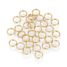 Honeyhandy 304 Stainless Steel Split Rings, Double Loops Jump Rings, Golden, 6x1.4mm, Inner Diameter: about 4.6mm, Single Wire: 0.7mm