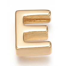 Honeyhandy Brass Charms, Long-Lasting Plated, Letter, Letter.E, E: 8.5x7x3mm, Hole: 1.6mm