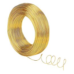 NBEADS 1 Roll 18 Gauge Aluminum Wire, 200m Gold Aluminum Modelling Craft Wire for Jewelry Craft, Modelling Making, Armatures and Sculpture, 1mm in Diameter