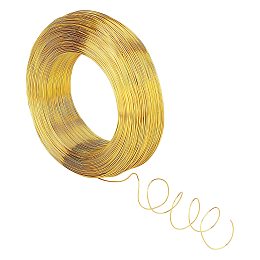 NBEADS 1 Roll 20 Gauge Aluminum Wire, 300m Gold Aluminum Modelling Craft Wire for Jewelry Craft, Modelling Making, Armatures and Sculpture, 0.8mm in Diameter