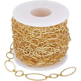 ARRICRAFT 10m/32.80 Feet Golden Chains, Brass Handmade Chains Nickel Free Chains 1 Roll Chains for Necklace Jewelry Accessories DIY Making