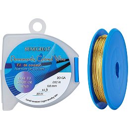 BENECREAT 20 Gauge 65 Feet/20 Yard DarkGold Jewelry Wire Tarnish Resistant Copper Wire for Jewelry Beading Craft Making