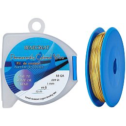 BENECREAT 18 Gauge 49 Feet/16 Yard DarkGold Jewelry Wire Tarnish Resistant Copper Wire for Jewelry Beading Craft Making