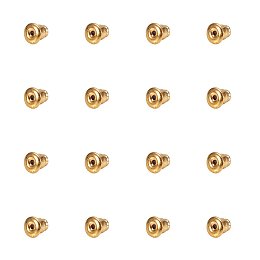 NBEADS Brass Earring Ear Nuts Earrings Backs Size 5x5mm, Golden Color