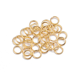 Honeyhandy Iron Jump Rings, Open Jump Rings, Round Ring, Golden, 8x0.9mm, 19 Gauge, Inner Diameter: 6.2mm, about 100pcs/bag