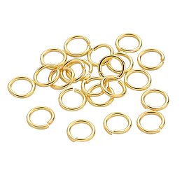 NBEADS 4000pcs/500g 7mm Golden Color Brass Close but Unsoldered Jump Rings for DIY Jewelry Making Findings