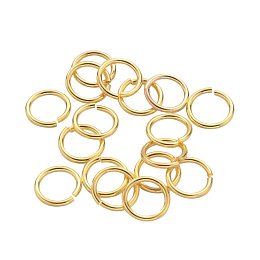 NBEADS 500g Jump Rings, Close but Unsoldered, Brass, Golden Color, about 8mm in diameter, 1mm thick; about 6mm inner diameter, about 3600pcs/500g