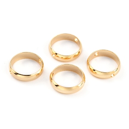 Honeyhandy Brass Beads Frames, Long-Lasting Plated, Round Ring, Real 24K Gold Plated, 10x2.5mm, Hole: 1.2mm