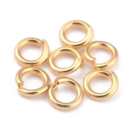 Honeyhandy Rack Plating Brass Jump Rings, Open Jump Rings, Long-Lasting Plated, Real 24K Gold Plated, 3x0.6mm, Inner Diameter: 1.8mm