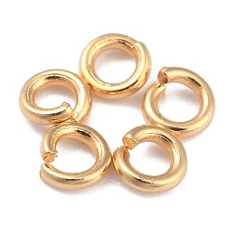 Honeyhandy Rack Plating Brass Jump Rings, Open Jump Rings, Long-Lasting Plated, Real 24K Gold Plated, 3x0.8mm, 20 Gauge, Inner Diameter: 1.6mm