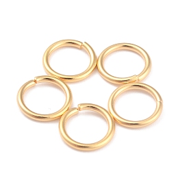 Honeyhandy Rack Plating Brass Jump Rings, Open Jump Rings, Long-Lasting Plated, Real 24K Gold Plated, 10x1mm, 18 Gauge, Inner Diameter: 8mm