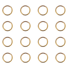 PandaHall Elite Golden Diameter 10mm Brass Jump Rings Close but Unsoldered Jewelry Making Findings, about 260pcs/bag