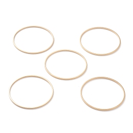 Honeyhandy Brass Linking Rings, Long-Lasting Plated, Round Ring, Real 24K Gold Plated, 35x1mm, Inner Diameter: 33mm