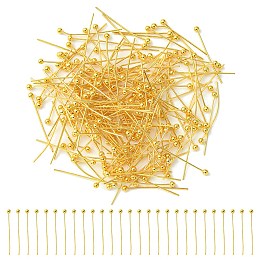 Honeyhandy Brass Ball Head pins, Cadmium Free & Lead Free, Golden, 20x0.5mm, 24 Gauge, Head: 2mm