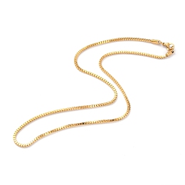 Honeyhandy 304 Stainless Steel Box Chain Necklaces, with Lobster Claw Clasps, Golden, 17.83 inch(45.3cm), 2mm