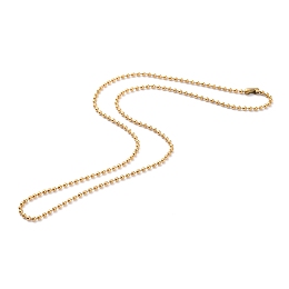 Honeyhandy 304 Stainless Steel Ball Chain Necklaces, Golden, 16.14 inch(41cm), 2mm