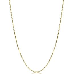 Honeyhandy Brass Cable Chain Necklaces, for Beadable Necklace Making, Real 18K Gold Plated, 17.72 inch(45cm)