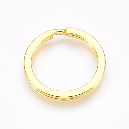 Honeyhandy Alloy Split Key Rings, Keychain Clasp Findings, Golden, 25x2mm, Inner Diameter: 20mm