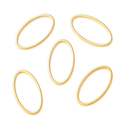 Honeyhandy 304 Stainless Steel Linking Rings, Oval, Golden, 15.5x8.5x1mm