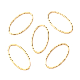 Honeyhandy 201 Stainless Steel Linking Rings, Oval, Golden, 21x11x1mm