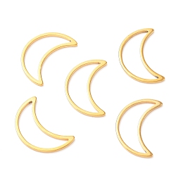 Honeyhandy 201 Stainless Steel Linking Rings, Moon, Golden, 15.5x10x1mm