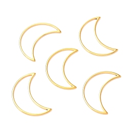 Honeyhandy 201 Stainless Steel Linking Rings, Moon, Golden, 20.5x14x1mm