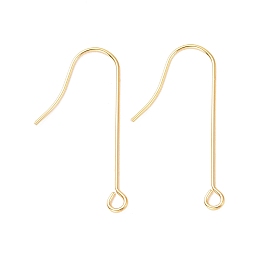 Honeyhandy 316 Surgical Stainless Steel Earring Hooks, with Horizontal Loops, Golden, 28mm, Hole: 1.8mm, 21 Gauge, Pin: 0.7mm