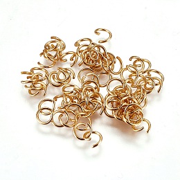 Honeyhandy 304 Stainless Steel Open Jump Rings, Golden, 21 Gauge, 5x0.7mm, Hole: 4mm, Inner Diameter: 3.6mm