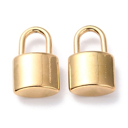 Honeyhandy 304 Stainless Steel Pendants, PadLock, Golden, 16x10x5mm, Hole: 4x6mm