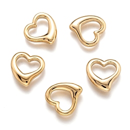 Honeyhandy 304 Stainless Steel Pendants,  Heart, Golden, 15x15x4mm, Hole: 6x11mm