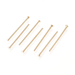 Honeyhandy 304 Stainless Steel Flat Head Pins, Golden, 18.5x0.6mm, 23 Gauge, Head: 1.4mm