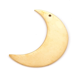 Honeyhandy 304 Stainless Steel Pendants, Manual Polishing, Laser Cut, Moon, Crescent, Golden, 33x24.5x0.8mm, Hole: 1.2mm