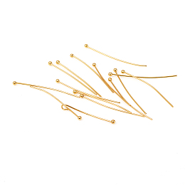 Honeyhandy 304 Stainless Steel Ball Head Pins, Golden, 30x0.6mm, 23 Gauge, Head: 1.8mm