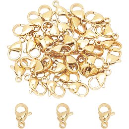 UNICRAFTALE 14pcs 7 Styles Polished Lobster Claw Clasps Stainless Steel  Clasps Fastener Hook Bracelet Necklace Clasps for DIY Jewelry Making  Stainless Steel Color 